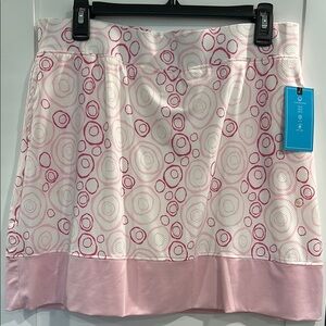 Pink Circle Patterned Women's Skirt